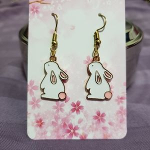🐇 CUTE BUNNY GOLD DANGLE EARRINGS 🐇